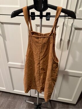 Amazon Essentials Corduroy Pinafore Dress in Brown/Tan